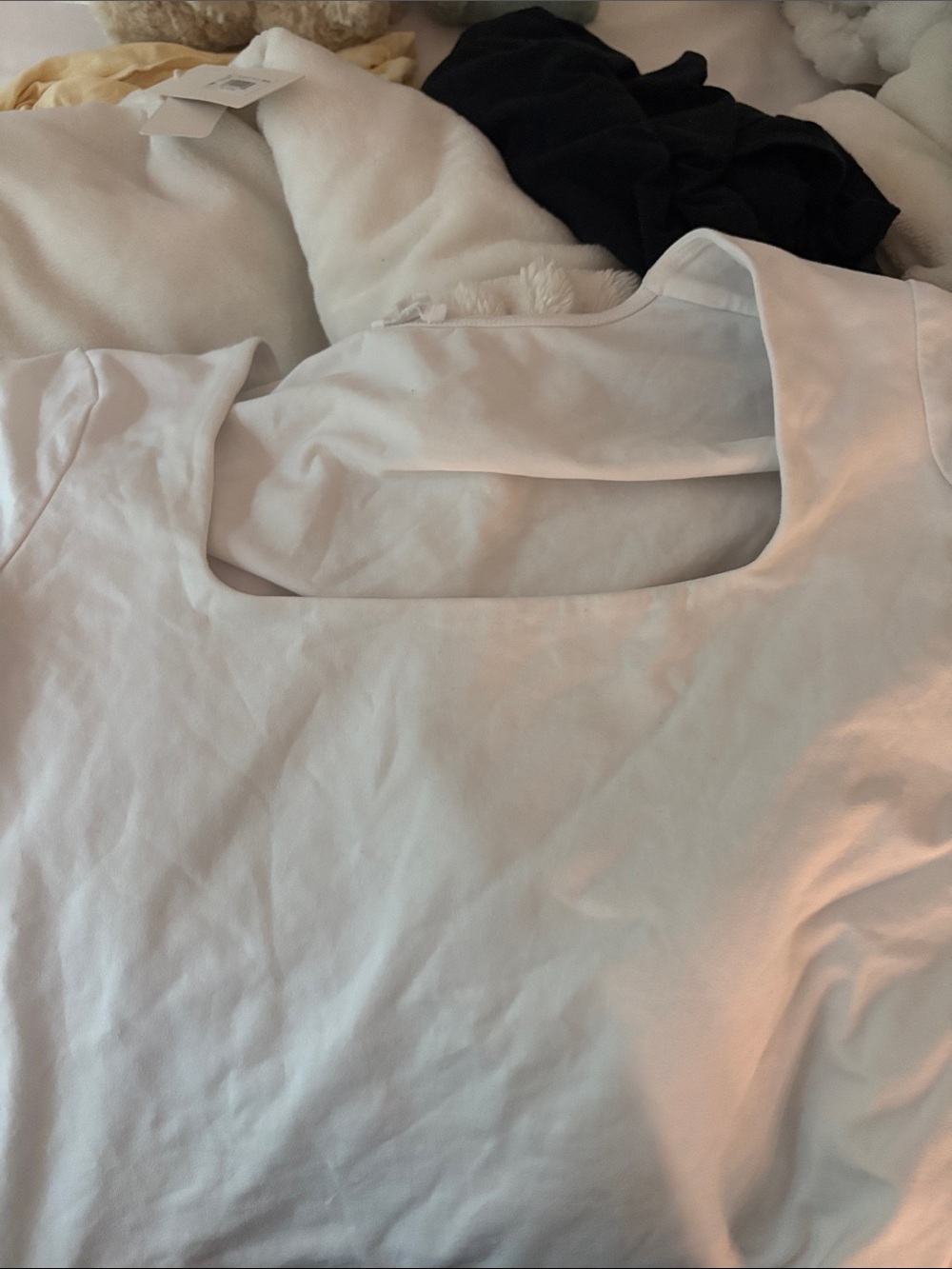 Garage White Short-Sleeve Kids Tee with Back Cutout